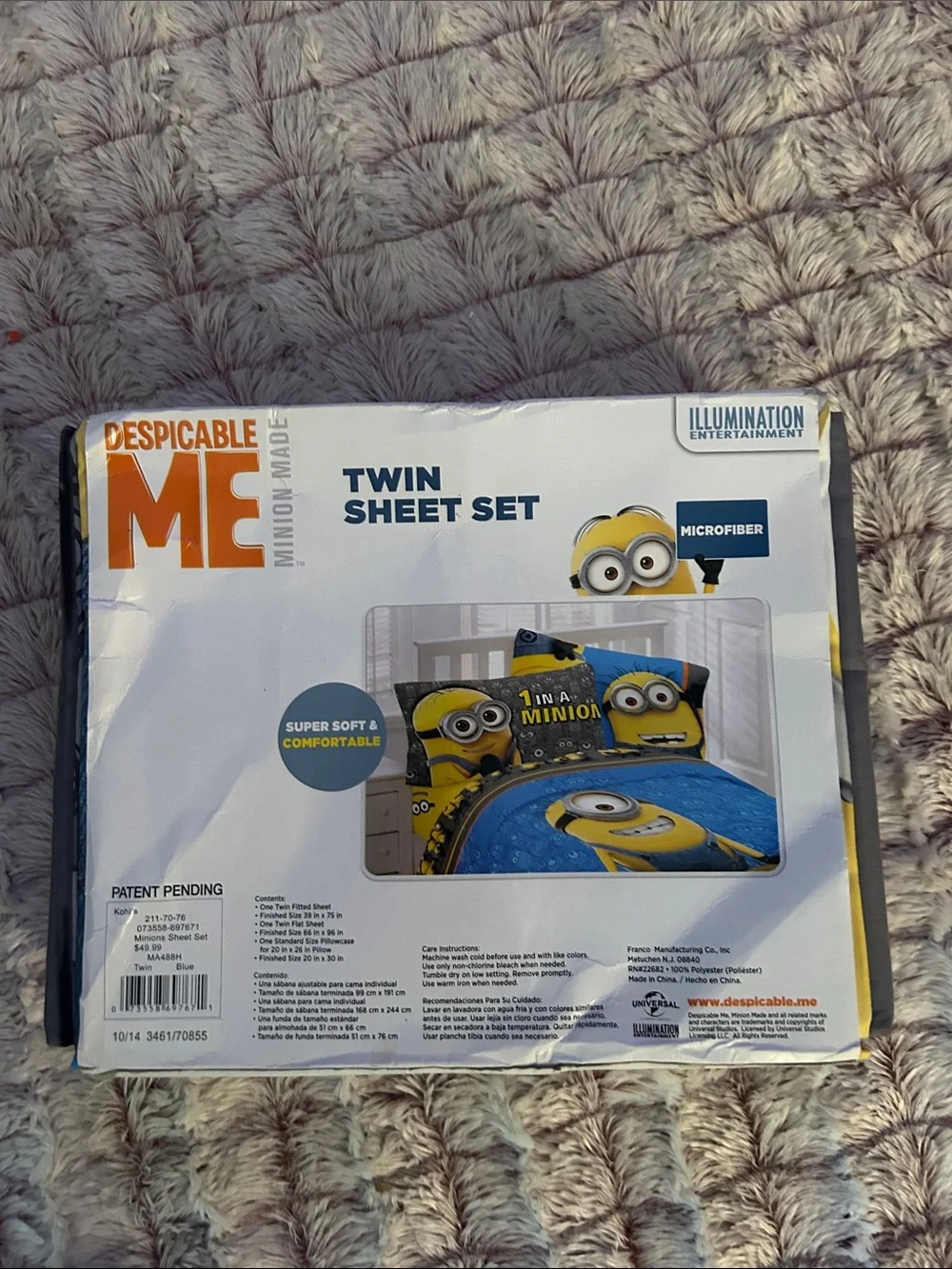 Universal Despicable Me Twin Sheet Set new